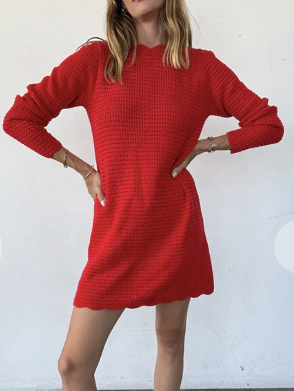 Ciao Lucia Faro Red Crochet Dress. Size‎ Medium. Like New.